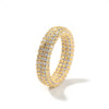 Copper Inlaid Zircon Full Diamond Ring Personality Simple Men