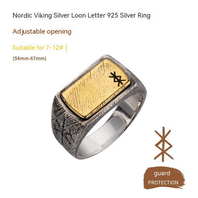 Nordic Viking Ring Silver Inlaid Copper