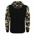 Stitching Hooded Men's Fashion Camouflage American Vintage Zipper Sweater
