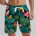 Hawaii Men's Beach Shorts Tropical Plant 3D Printing
