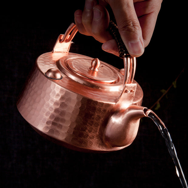 Handmade Thickened Copper Kettle Retro Copper Kettle Purple Copper Teapot