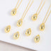 Glossy Water Drop 26 English Letter Pendant Copper-plated Gold Simple Pendant Female