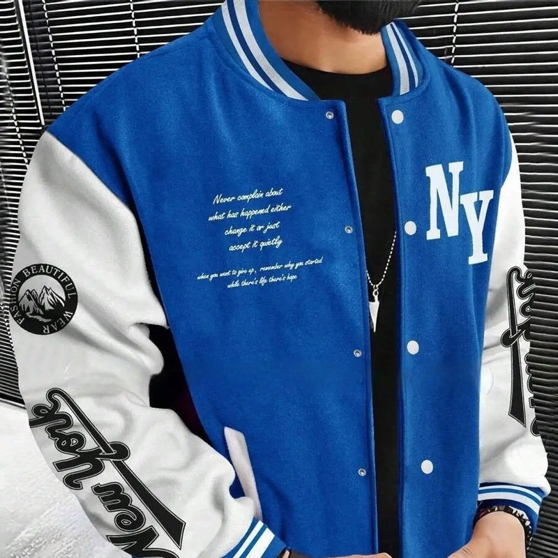 Men's Cardigan Baseball Uniform Jacket Coat Douson Odeh