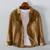 Men Pocket Casual Corduroy Long-sleeved Shirt Douson Odeh