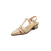 French Retro Roman Closed Toe Sandals For Women