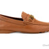 Versace Warm Brown Leather Gold Greek Key Driver Loafers Douson Odeh