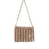 Designer Silver Sequin Woven Evening Clutch Bag for Women