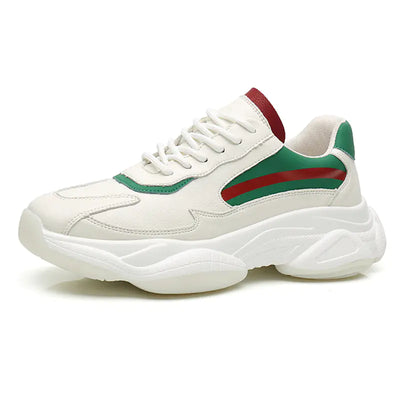 Men's Trendy White Casual Sneakers - Comfort Style