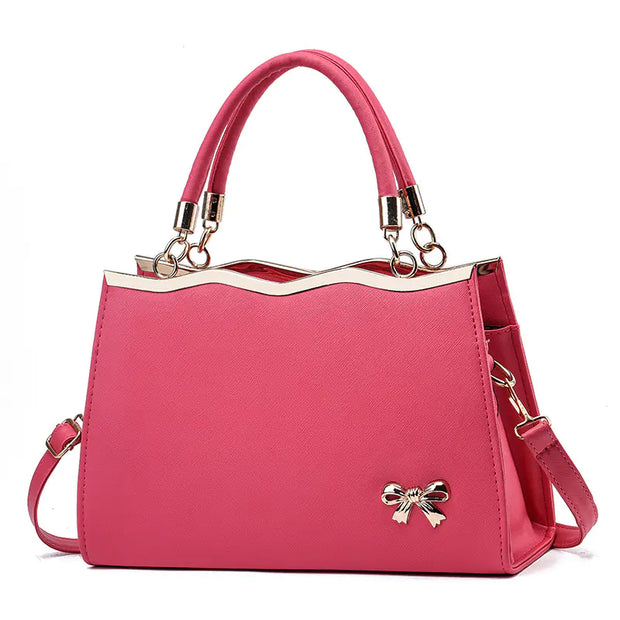 Fashionable Ladies Tote Bag with Bowknot and Large Capacity