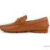 Versace Warm Brown Leather Gold Greek Key Driver Loafers Douson Odeh