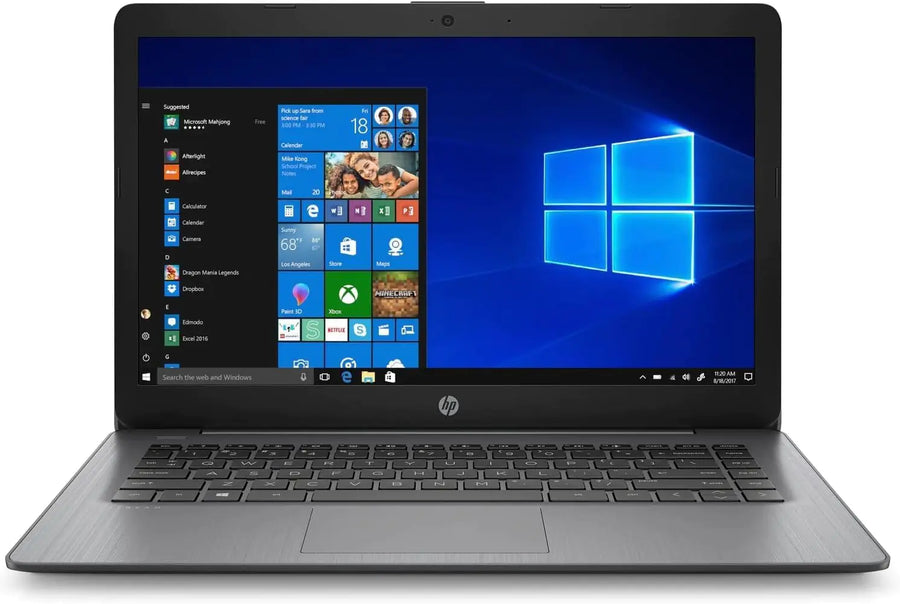 HP 14 Stream Laptop 14-inch HD Intel Celeron N4020 4GB DDR4 RAM 64GB eMMC Intel UHD Graphics WiFi Bluetooth HDMI USB SD Card Reader Windows Home 11 S Mode 14-cb119ds Brilliant Black (Renewed)