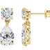 925 Sterling Silver Water Drop Moissanite Stud Earrings