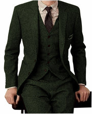 Men's Suit Three-piece Suit Fashion Woolen Suit