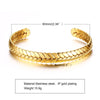 Stainless Steel Glossy Bracelet With Drill