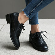 British Retro Oxfords Casual Shoes Lace-up Spring And Autumn Low-top Women