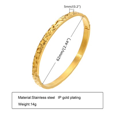 Stainless Steel Glossy Bracelet With Drill
