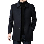 Men's Mid-length Double-sided Four-season Lapel Woolen Coat