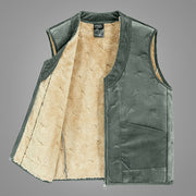 Men's Pure Color All-matching Warm Leisure Lamb Wool Vest