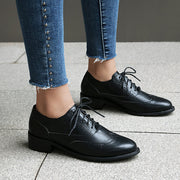 British Retro Oxfords Casual Shoes Lace-up Spring And Autumn Low-top Women