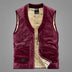Men's Pure Color All-matching Warm Leisure Lamb Wool Vest Douson Odeh