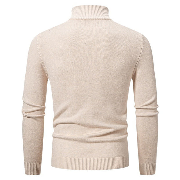 Casual Simple Stand-up Collar Slim Fit Men's Knitwear Sweater