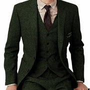Men's Suit Three-piece Suit Fashion Woolen Suit