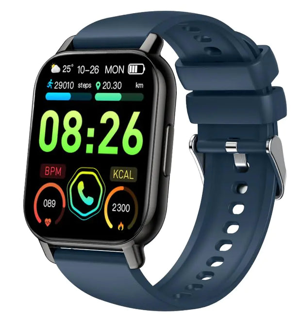 Smart Watch 1.85" Smart Watches for Men Women IP68 Waterproof 110+ Sport Modes Fitness Activity Tracker Heart Rate Sleep Monitor Pedometer Smart Watches for Android iOS-Dark Blue