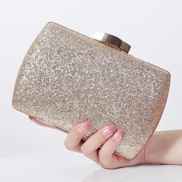 Luxury Golden Sequin Clutch Bags for Women