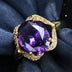 Copper Inlaid Zircon Ring