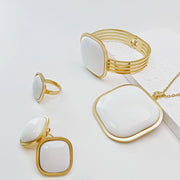 Women's Fashion Bracelet Earring Ring Necklace Suit