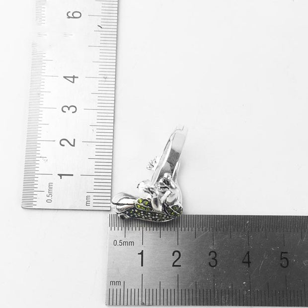 Female Personality Niche Design Glamour Exaggerated Frog Ring