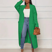 Women's Solid Color Elegant Knitted Coat Fashion Pocket