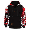 Stitching Hooded Men's Fashion Camouflage American Vintage Zipper Sweater