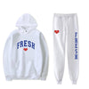 Fashion Printed Sports Sweater Warm Hoodie Casual Suit