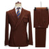 Suit Double Breasted Men's Striped Two-piece Set