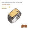 Nordic Viking Ring Silver Inlaid Copper