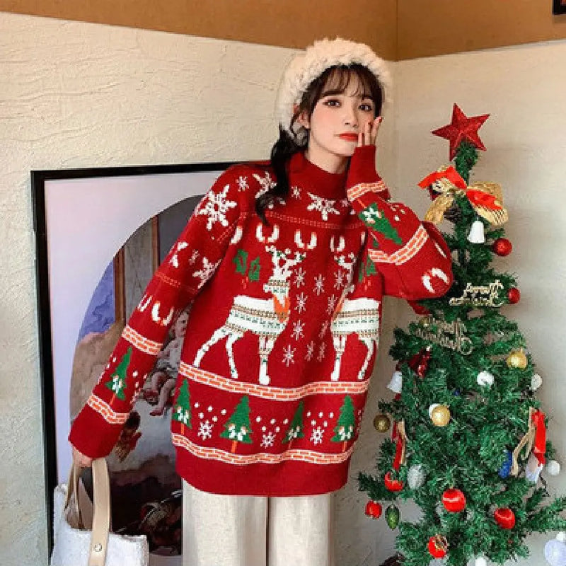 Fashion Christmas Clothes Elk Sweater For Women Douson Odeh