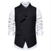 Solid Color European Size Oblique Placket Single-breasted Men's Suit Vest