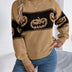 Halloween Pumpkin Pullover Sweater Fashion Long Sleeve Knitted Tops For Women Clothing Douson Odeh