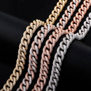 Big Box Jewelry Buckle Cuban Chain Full Zircon Hip Hop Men's Necklace