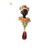 Egyptian-shaped Colored Glaze Brooch Ethnic Style Jewelry