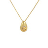 Glossy Water Drop 26 English Letter Pendant Copper-plated Gold Simple Pendant Female