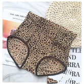 Belly Contracting Hip Lifting Sexy Seamless Leopard Print High Waist Soft Breathable Underwear For Women Douson Odeh