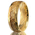 Middle Inlaid Gold Foil Damascus Steel Ring