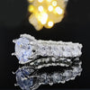Simple Women's Diamond Copper Set Zircon Ring