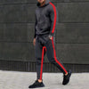 Striped Versatile Casual Top Loose Sports Suit