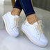 Flowers Embroidery Sneakers For Women Platform Shoes Douson Odeh