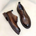 Brogue Men's Shoes Thick Bottom Height-increasing Leather Leather Shoes Douson Odeh