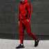Striped Versatile Casual Top Loose Sports Suit