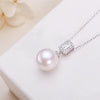 White Perfect Circle Freshwater Pearl Necklace